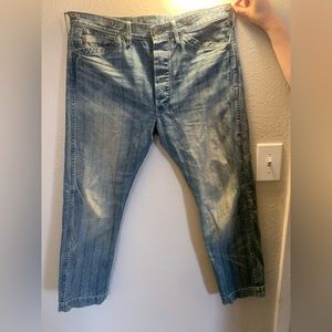 Double RL Engineer Striped Denim Pants